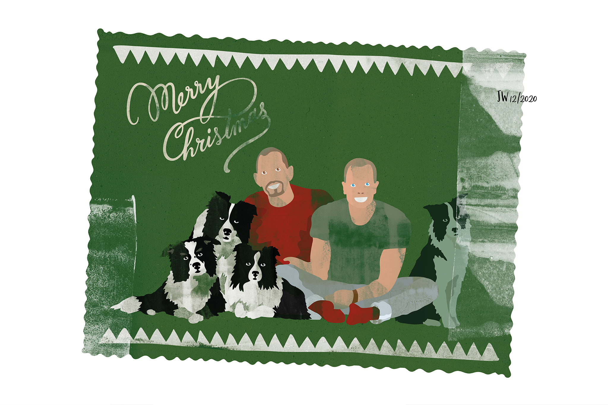 Border Collie Weihnachtsgeschichte, Illustration