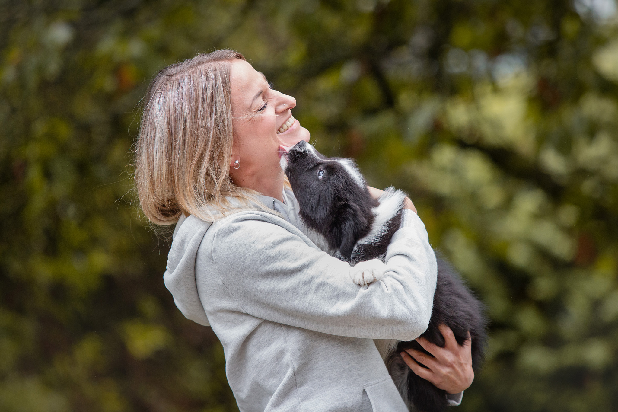 Border Collie Welpe beim Auszug mit 9 Wochen