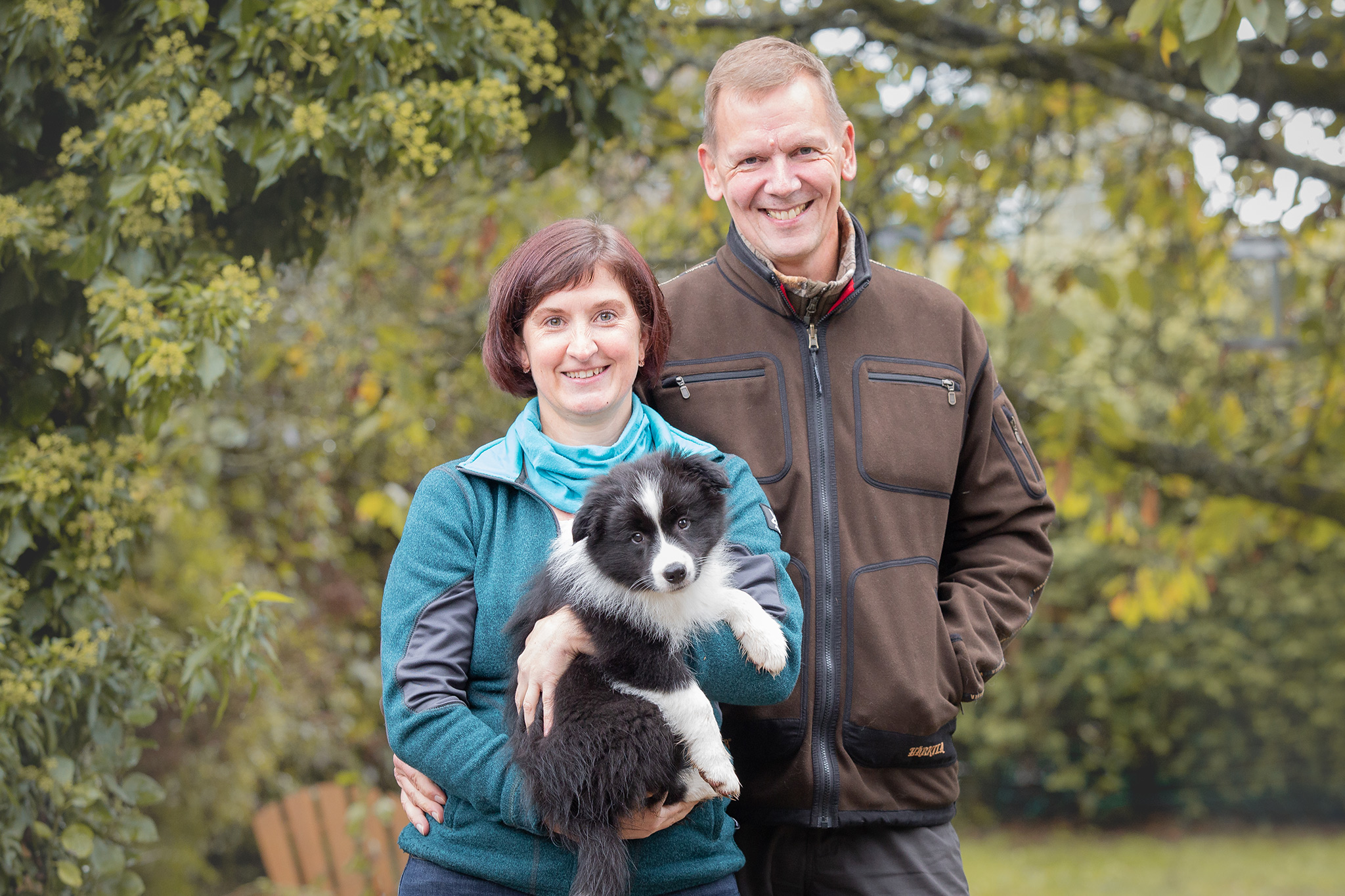 Border Collie Welpe beim Auszug mit 9 Wochen