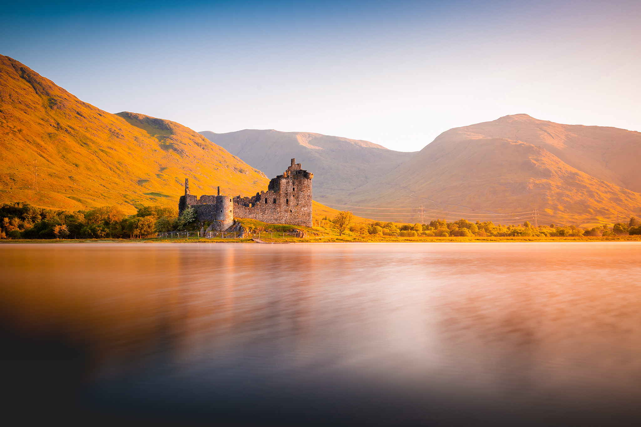 Kilchurn Castle bei Sonnenaufgang