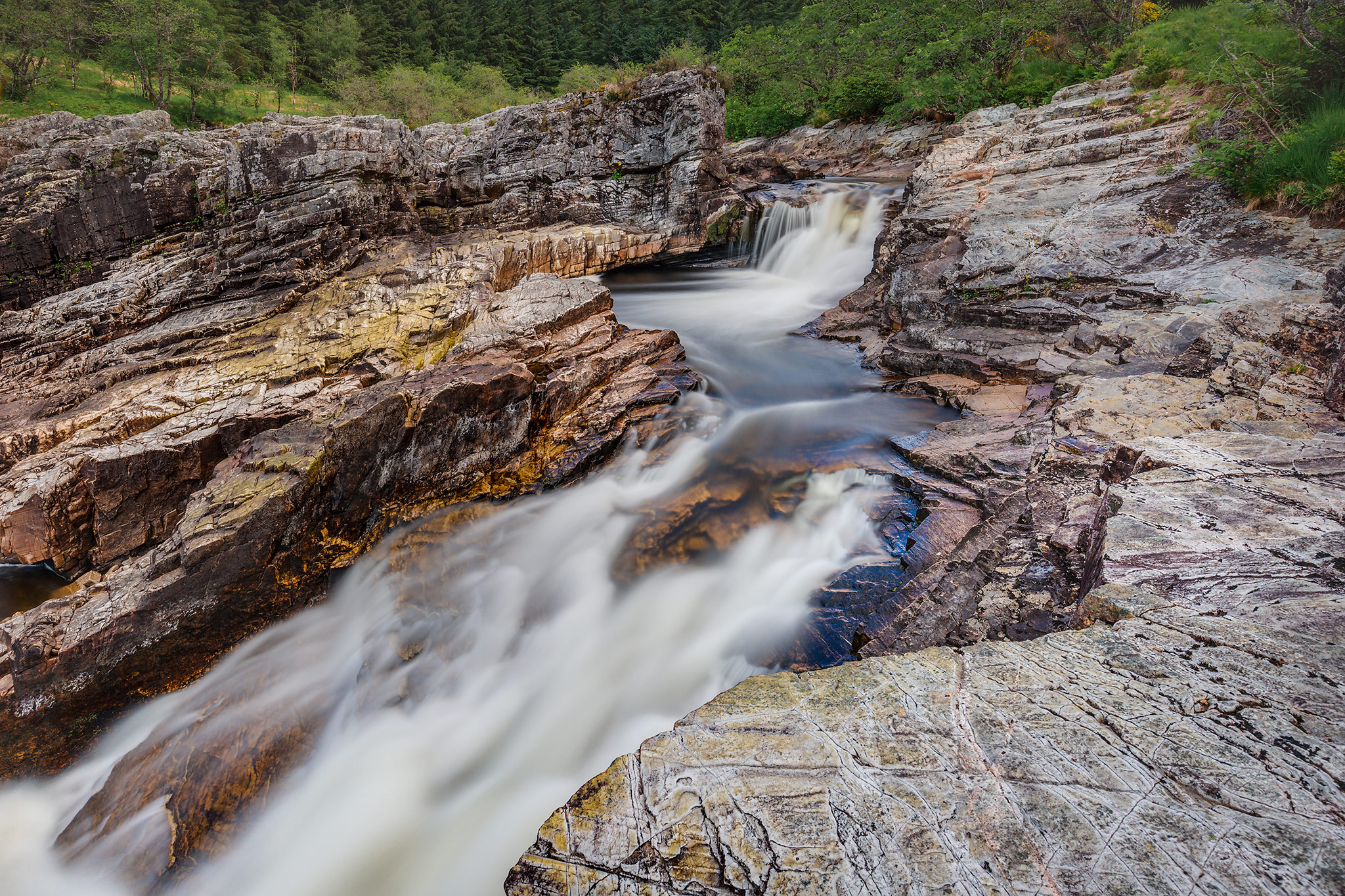 Eas a’ Chathaidh am River Orchy im Glen Orchy