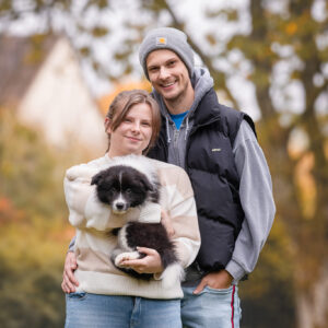 Border Collie Welpe bei der Abholung